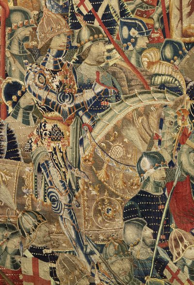 Wandtapijt met de veroveringen van koning Alfons V van Portugal (Conquistas de Alfonso V de Portugal), Tournai. Detail door Flemish School