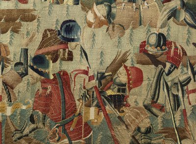 Tapijt met de veroveringen van koning Alfonso V van Portugal (Conquistas de Alfonso V de Portugal), Tournai (detail) door Flemish School