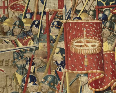 Tapijt met de veroveringen van koning Alfonso V van Portugal (Conquistas de Alfonso V de Portugal), Tournai (detail) door Flemish School