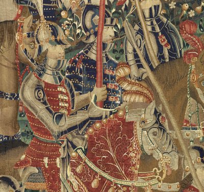 Wandtapijt met de veroveringen van koning Alfons V van Portugal door Flemish School