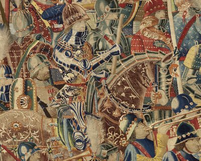 Wandtapijt met de veroveringen van koning Alfons V van Portugal door Flemish School