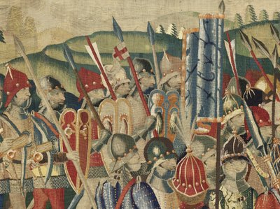 Wandtapijt met de veroveringen van koning Alfons V van Portugal door Flemish School