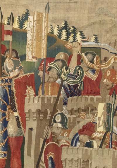 Wandtapijt met de veroveringen van koning Alfonso V van Portugal door Flemish School