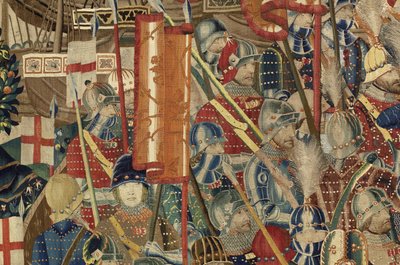 Wandtapijt met de veroveringen van koning Alfons V van Portugal door Flemish School