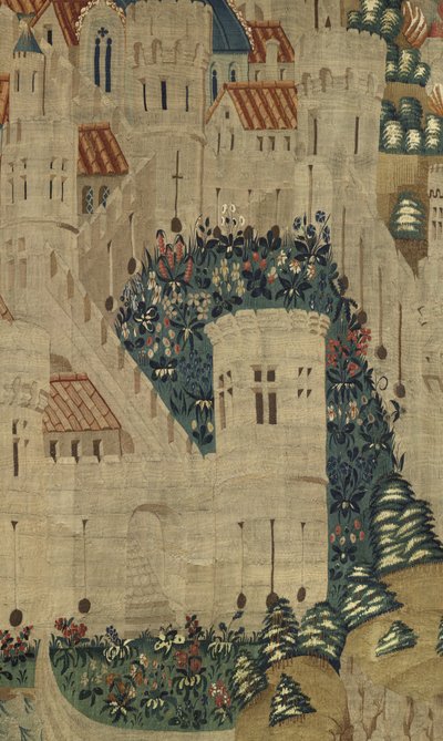 Wandtapijt met de veroveringen van koning Alfons V van Portugal door Flemish School