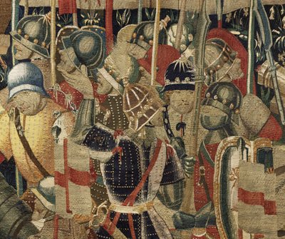 Wandtapijt met de veroveringen van koning Alfons V van Portugal door Flemish School