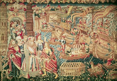 De Aankomst van Vasco da Gama (ca. 1469-1524) in Calcutta, 20 mei 1498 door Flemish School