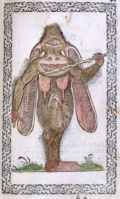 De Cycloop, illustratie uit Omnium fere gentium nostraeque aetatis Nationum Habitus et Effigies door Jean Sluperji, Antwerpen, 1572 door Flemish School