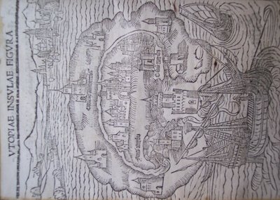 Titelpagina van Utopia, door Thomas More, Leuven 1516 door Flemish School
