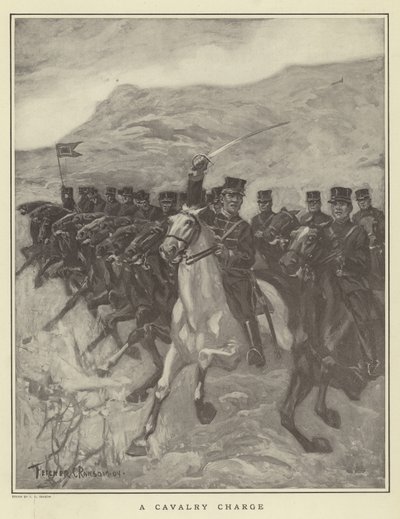 Een cavaleriecharge door Fletcher C. Ransom