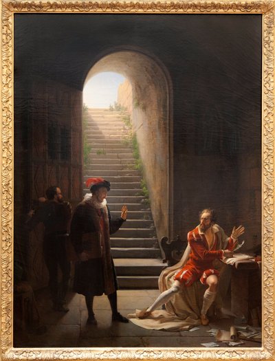 De Beker in de gevangenis bezocht door Montaigne, c.1822 door Fleury François Richard