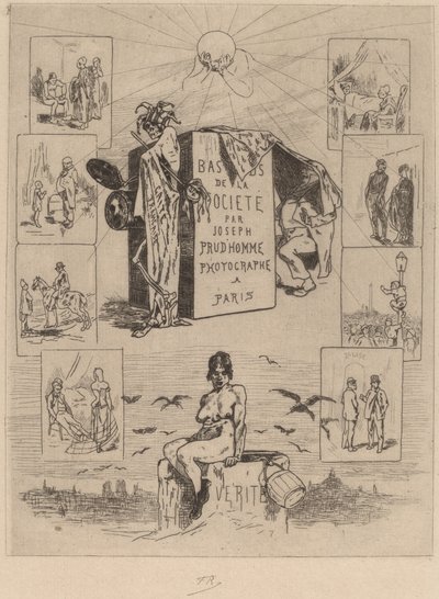 Frontispice: De Dregs van de Samenleving (Les bas-fonds de la société) door Félicien Rops