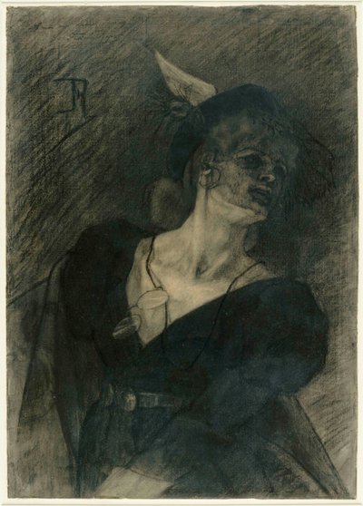 La femme au lorgnon door Félicien Rops