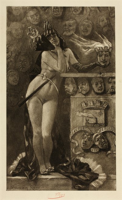 Moderne Maskers door Félicien Rops