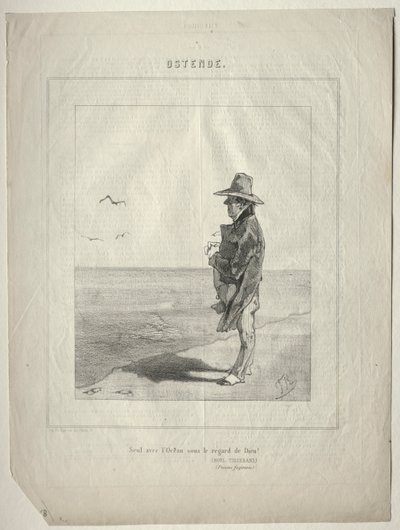 Oostende. Alleen met de oceaan onder het oog van God! door Félicien Rops