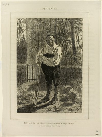 Portret van Monsieur Dubois, pastoor van St. Pierre... door Félicien Rops