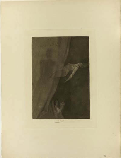 Het karmozijnrode gordijn door Félicien Rops