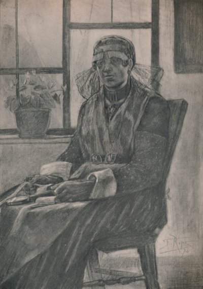 De kantwerkster, 1946 door Félicien Rops