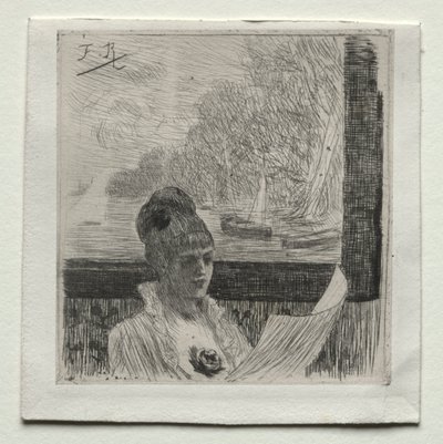 Jonge vrouw door Félicien Rops
