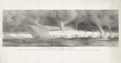 Waterhozen op zee bij Sicilië, 1827 door Félix Achille Beaupoil Saint Aulaire