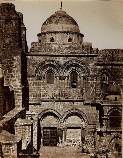 Album Palestina 1887: de basiliek van het Heilig Graf in Jeruzalem door Félix Bonfils
