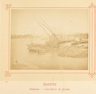 Aswan. - Groeven van Syene. door Félix Bonfils