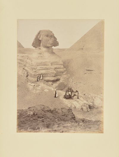 Caïro - De Sphynx door Félix Bonfils