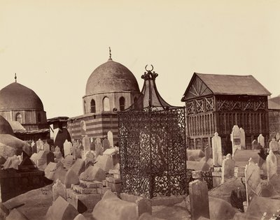 Groepen graven - Damascus door Félix Bonfils
