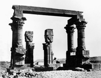 Kiosk van Qertassi, Nubië, Egypte, 1878 door Félix Bonfils