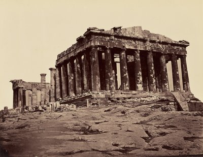 Parthenon, pris des propylees - Athenes. [Van noord naar west]. door Félix Bonfils