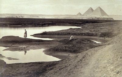 De piramides van Gizeh door Félix Bonfils