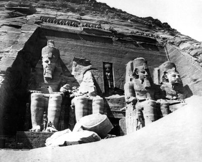 De Tempel van Abu Simbel, Nubië, Egypte, 1878 door Félix Bonfils