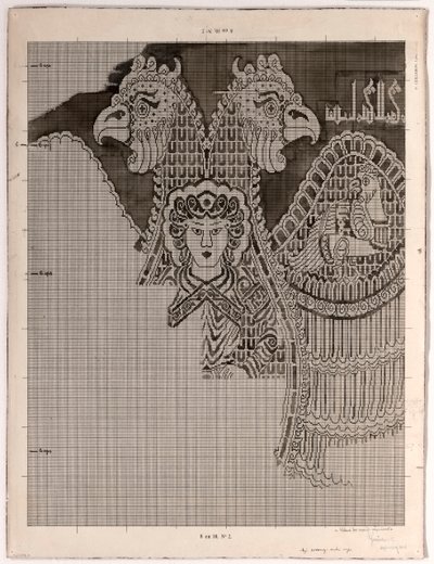 Schematische Tekening van Buyid Zijde (1962.264) door Félix Guichert