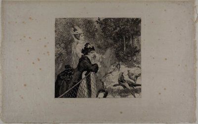 In de Zoological Gardens, tweede plaat door Félix Henri Bracquemond