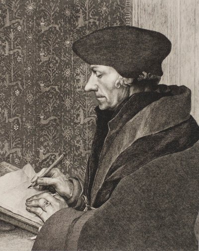Erasmus door Félix Henri Bracquemond
