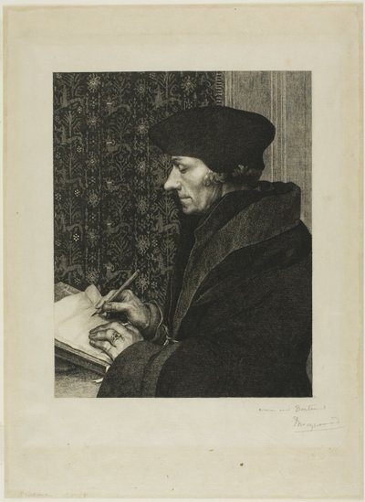 Erasmus door Félix Henri Bracquemond