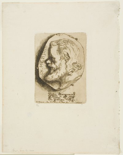 Profielportret van Charles Meryon door Félix Henri Bracquemond