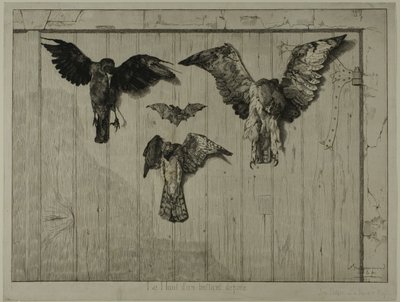Het bovenste deel van een deur door Félix Henri Bracquemond