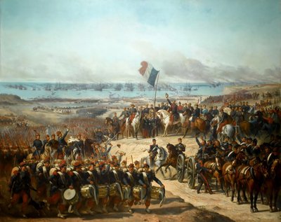 Ontscheping van het Franse leger in Eupatoria, 14 september 1854 door Félix Joseph Barrias