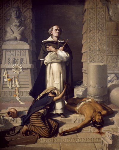 Vader Bartholomew de Las Casas, verdediger van de inheemse Amerikanen door Félix Parra