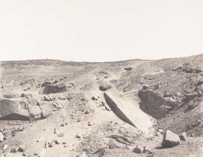 Assouan Syène, Granietgroeven - Oud extractiesysteem, 1851-52, gedrukt 1853-54 door Félix Teynard
