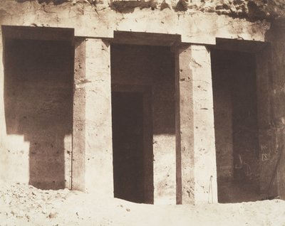 Béni Haçan, hypogeïsche architectuur, tombe van Amoneï, 1851-52 door Félix Teynard