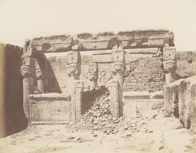 Dendérah Tentyris, Tempel van Athôr - Heiligdom Geplaatst aan de Zuidhoek door Félix Teynard
