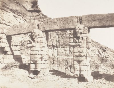 Djerf-Hocein Tutzis, Hemi-Spéos, Kolossen van het buitenste deel, 1851-52, gedrukt 1853-54 door Félix Teynard