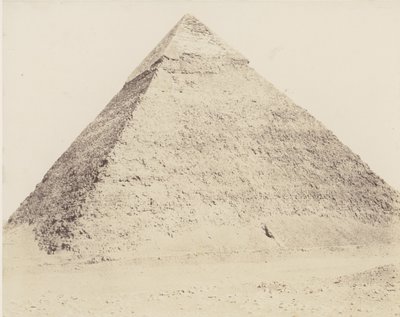 Djizeh Necropolis van Memphis, Piramide van Chephren, 1851-52, gedrukt 1853-54 door Félix Teynard
