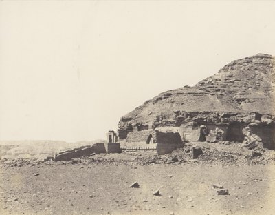 El-Kab élethya, algemeen uitzicht op de Hemi-Spéos, 1851-52, gedrukt 1853-54 door Félix Teynard