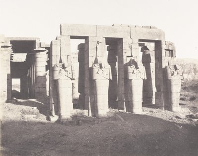 Gournah Thebe, Paleis genaamd het Memnonium door Félix Teynard