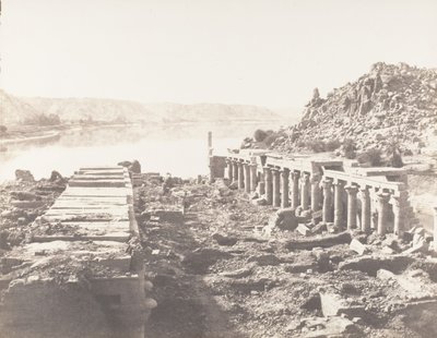 Ile de Fileh Philæ, Vue Générale Prise du Point I, Sur La Plateforme door Félix Teynard