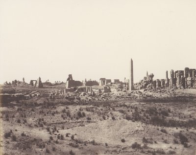 Karnak Thebe, Algemeen Zicht op de Ruïnes vanuit het Noordoosten door Félix Teynard