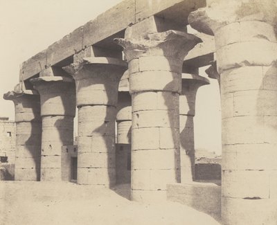 Louksor Thebe. Centrale Constructie - Grote Colonnade door Félix Teynard